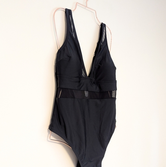 Cupshe Black Mesh One-piece Swimsuit - Picture 1 of 3